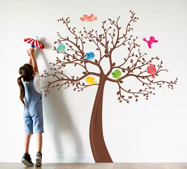 Adesivos para decoração de quarto infantil Desenho de árvore colo - TenStickers