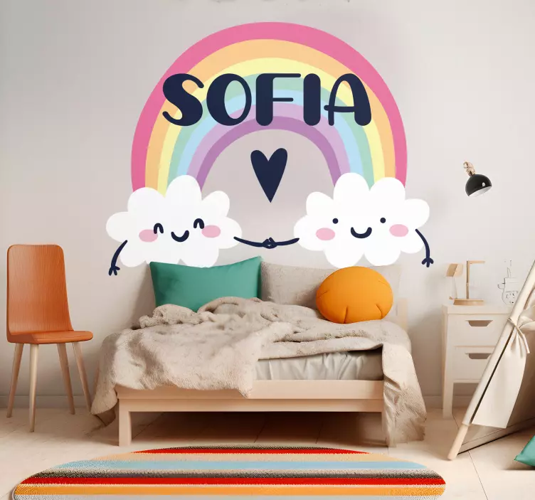 Adesivos para decoração de quarto infantil Nome personalizado em  - TenStickers