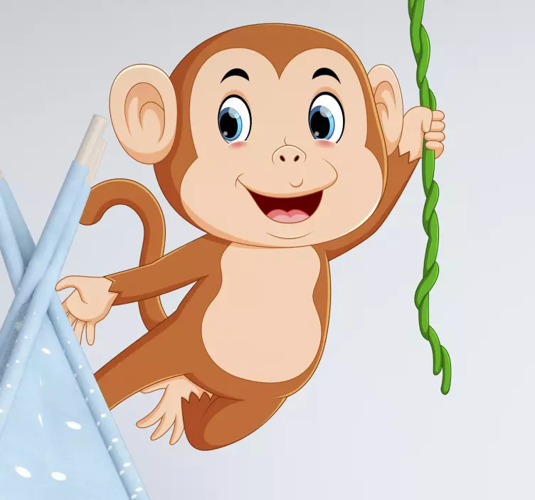 Adesivos para decoração de quarto infantil Salto de macaco - TenStickers