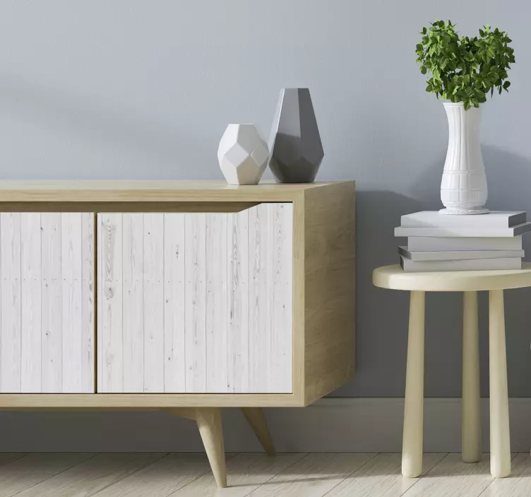 autocolante de mobília madeira branca - TenStickers