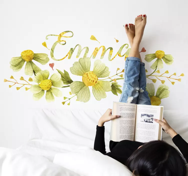 Vintage das plantas selvagens com nome autocolante - TenStickers