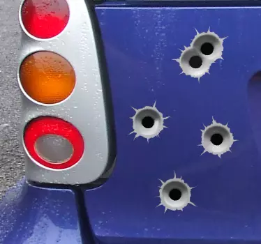 Sticker para carro com balas - TenStickers