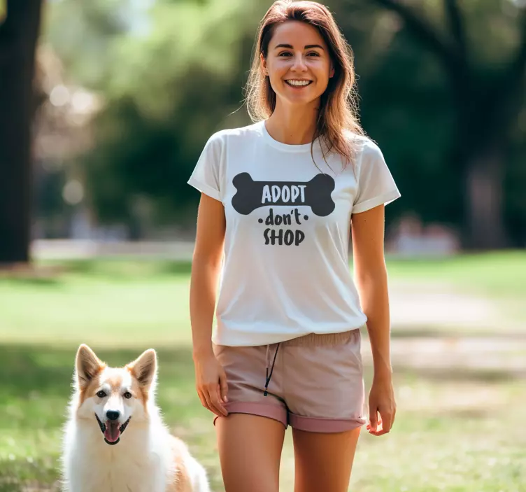 T-shirt adote, não compre. - TenStickers