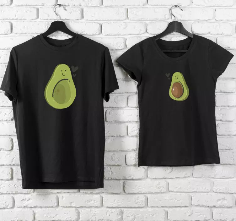 t-shirtsde casal de abacates fofos - TenStickers