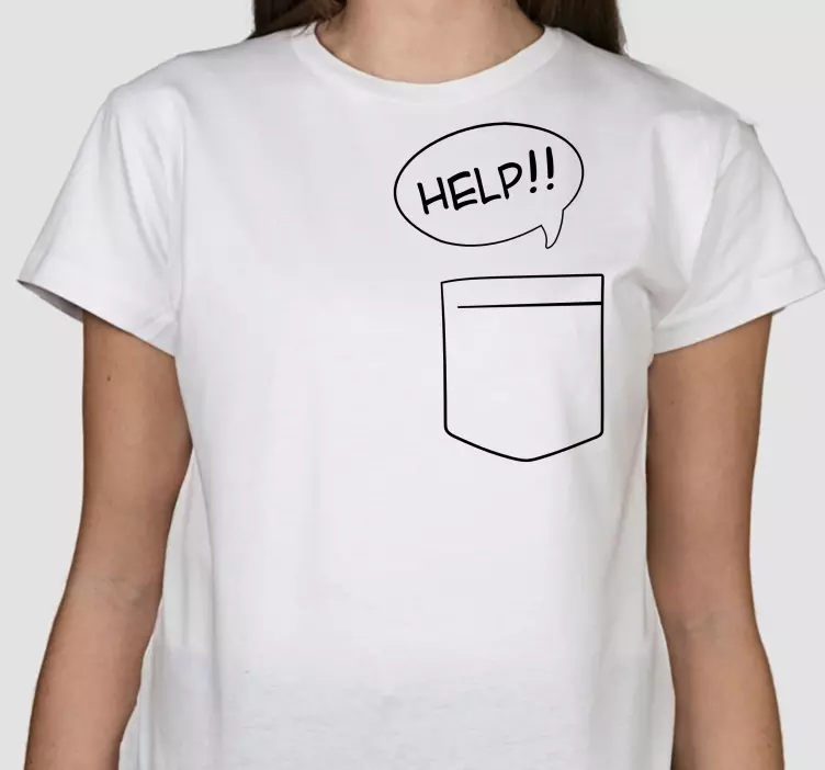Ajuda do bolso t-shirt personalizada - TenStickers