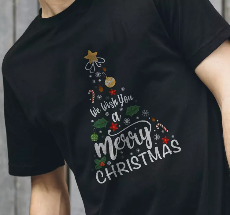 árvore de natal feliz natal t-shirt - TenStickers
