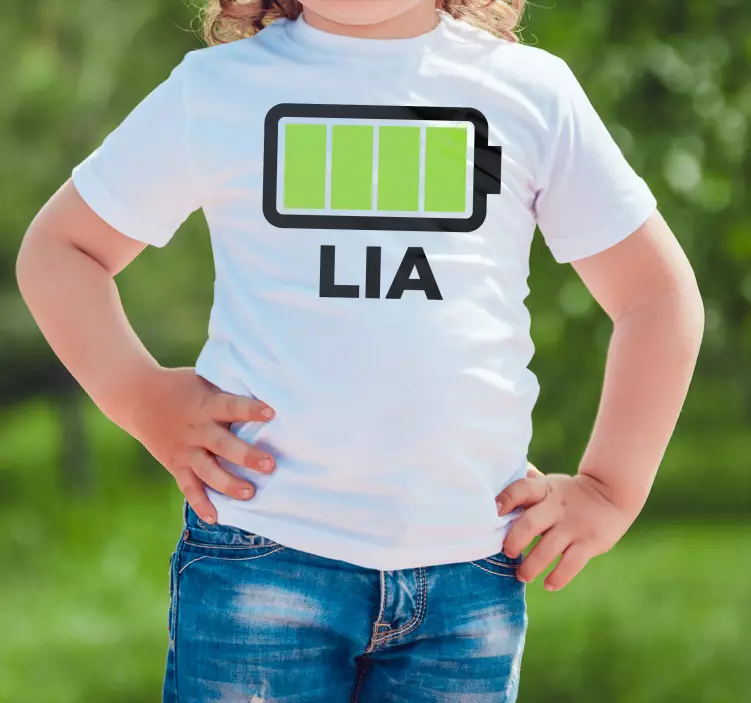 Bateria com nome com t-shirt com nome - TenStickers