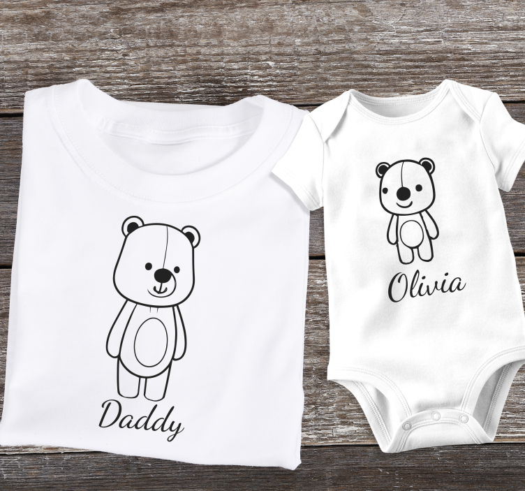 t-shirt papai urso dia dos pais - TenStickers