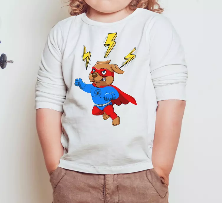 Cão-aranha com t-shirt infantil com ícones amarelos - TenStickers