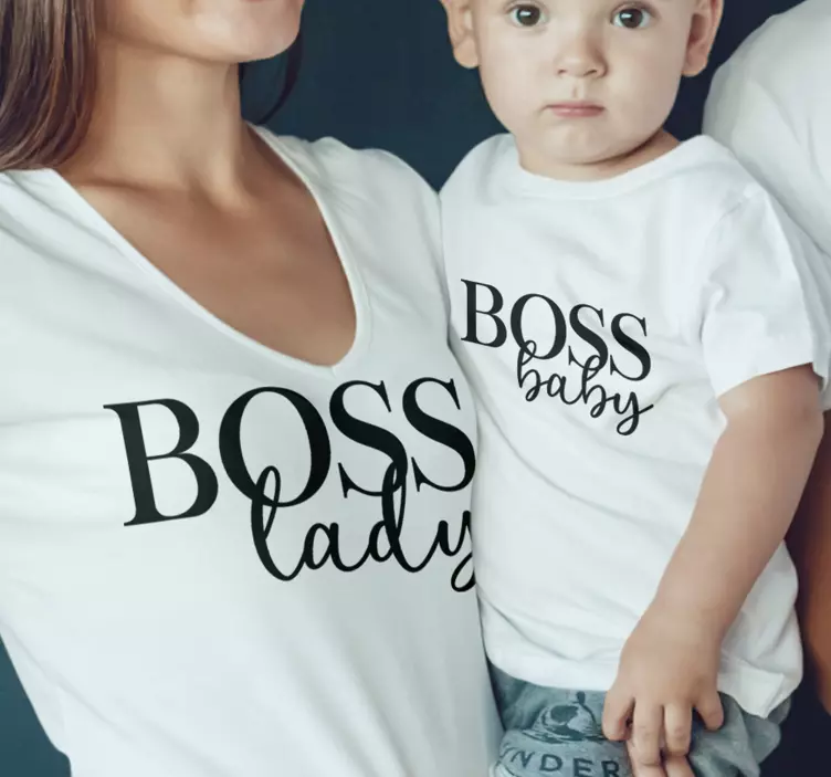 Chefe senhora, chefe bebê mãe filha camisa - TenStickers