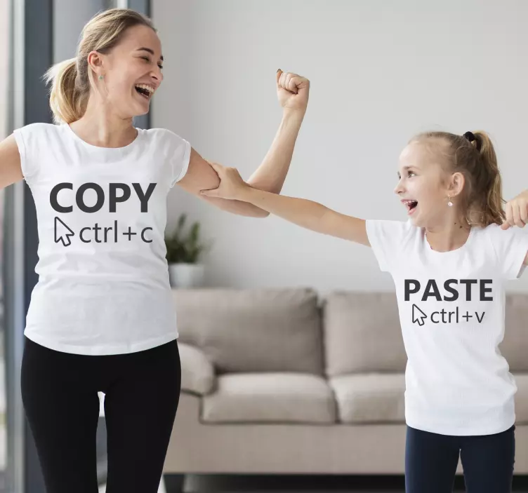 Copiar colar T-shirtmãe filha - TenStickers