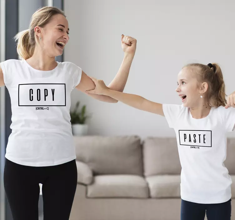 Copiar e colar T-shirtmãe filha - TenStickers