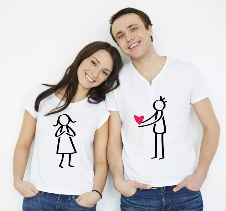 Dando t-shirtsde casal amor - TenStickers