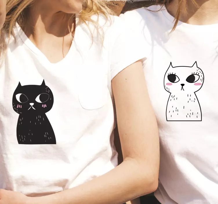 t-shirtscorrespondentes gatos casal - TenStickers