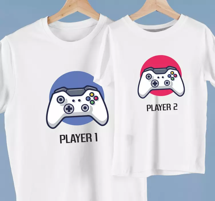 Joystick com T-shirtde jogador número pai filho - TenStickers