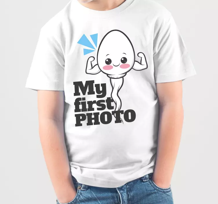 Minha primeira foto t-shirt personalizada com produtodivertido - TenStickers