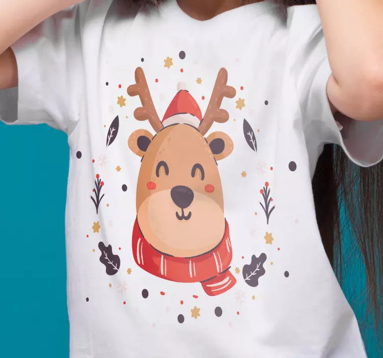Natal cervo T-shirtde natal - TenStickers
