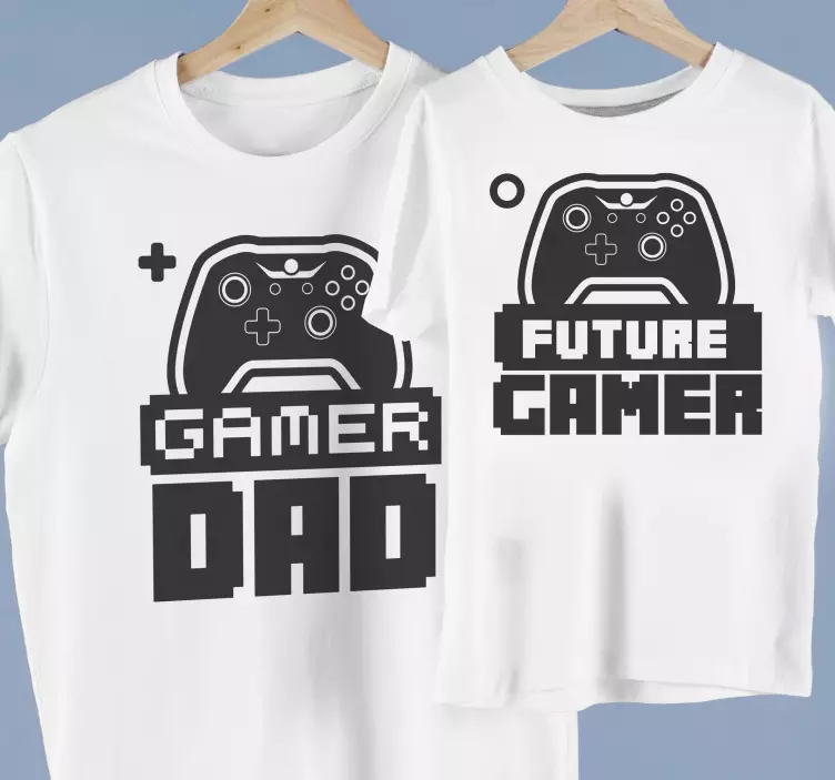 T-shirtpai e filho gamers pai e filho - TenStickers