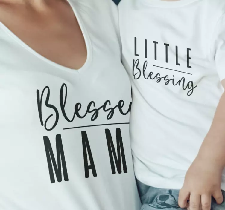 Pequena benção mãe filha camisa - TenStickers