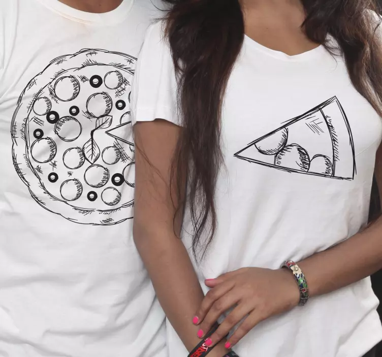 Pizza faltando uma fatia algumas camisetas - TenStickers