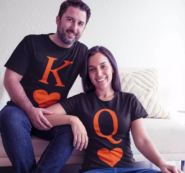 T-shirt para casais Rei e Dama de Copas - TenStickers