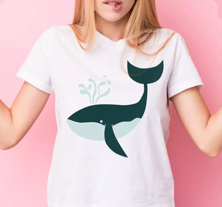 t-shirt personalizada dos desenhos animados da baleia azul - TenStickers