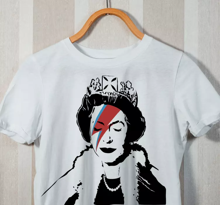 T-shirt personalizada banksy queen elizabeth bowie - TenStickers