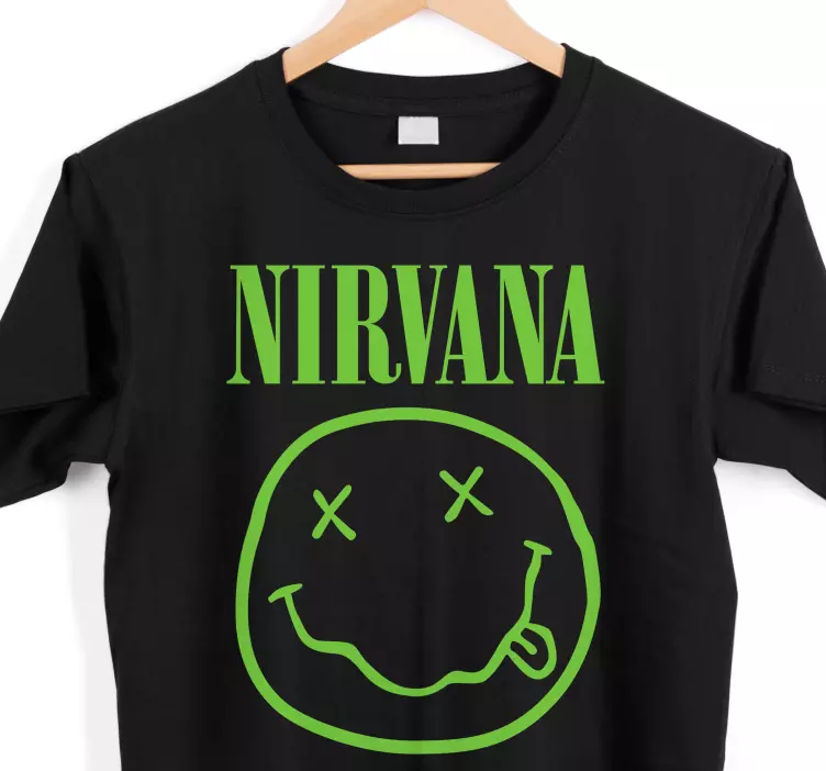 t-shirt personalizada com o logotipo do nirvana - TenStickers