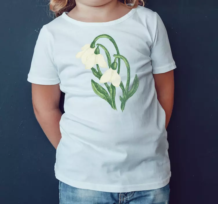 T-shirt flor branca da primavera - TenStickers