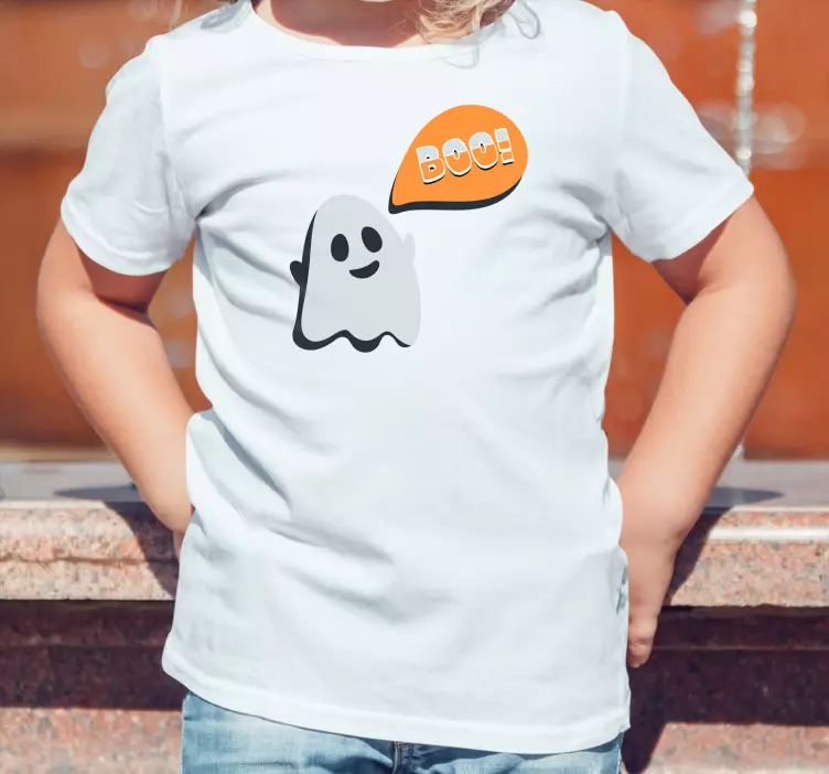 T-shirt crianças camiseta fofa de fantasma - TenStickers