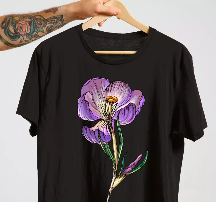 T-shirt personalizada com desenho doce azul açafrão - TenStickers