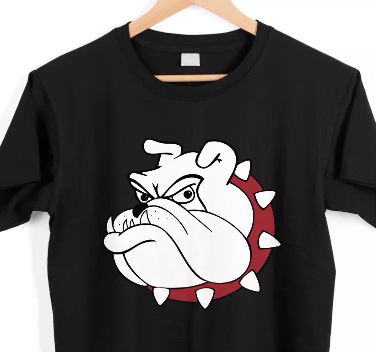 T-shirt personalizada dos desenhos animados do bulldog - TenStickers