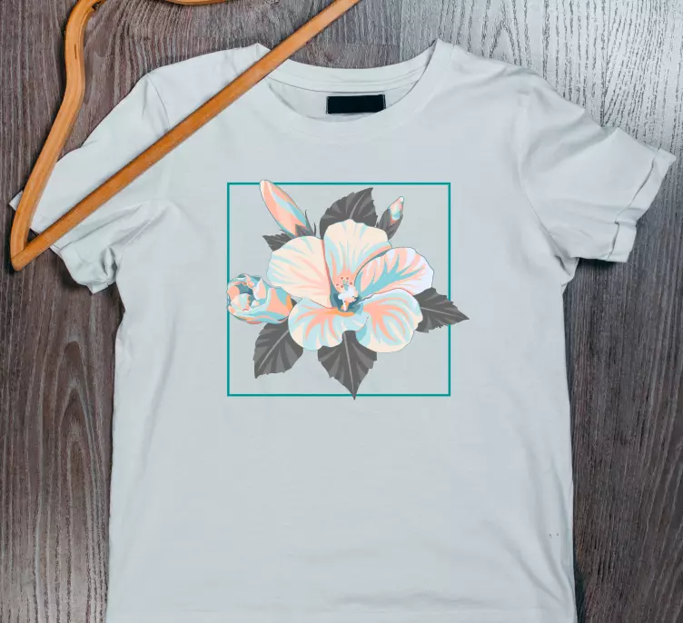 T-shirt personalizada com flores abstratas - TenStickers