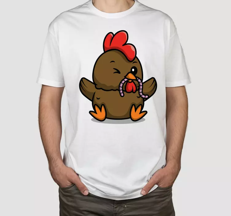 T-shirt personalizada de frango galo fofa - TenStickers