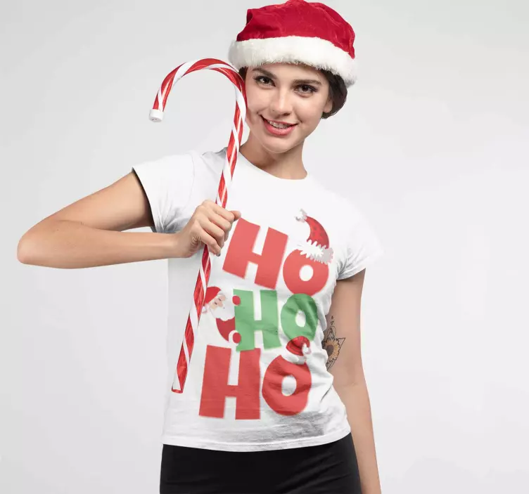 T-shirt de natal Ho Ho Ho - TenStickers