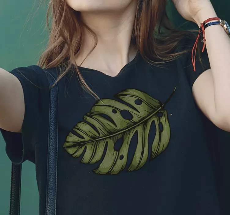 T-shirt de natureza folha tropical - TenStickers