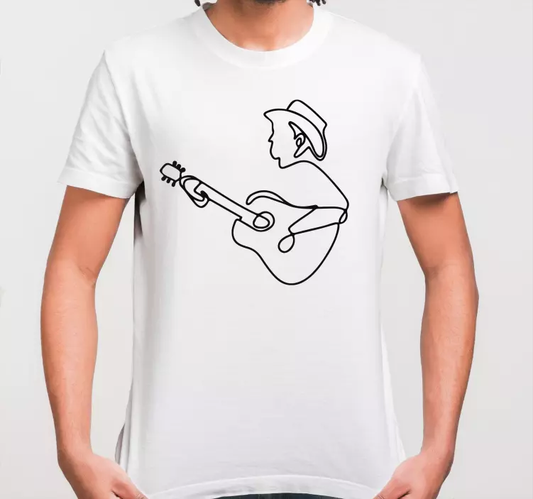 t-shirt personalizada para guitarrista com produtominimalista e f - TenStickers