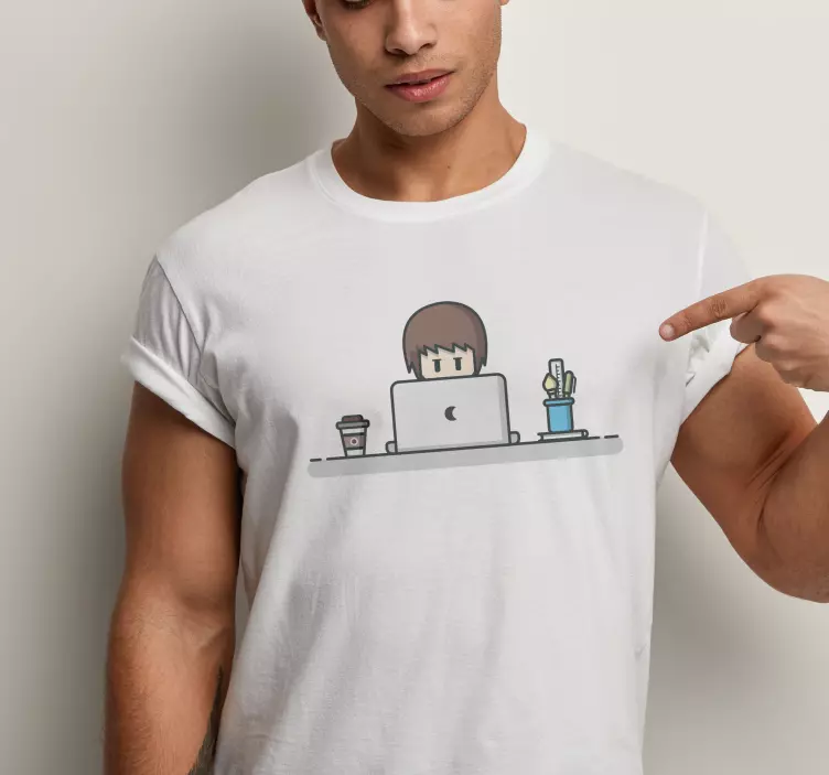 produtode t-shirt de trabalhador de pc - TenStickers