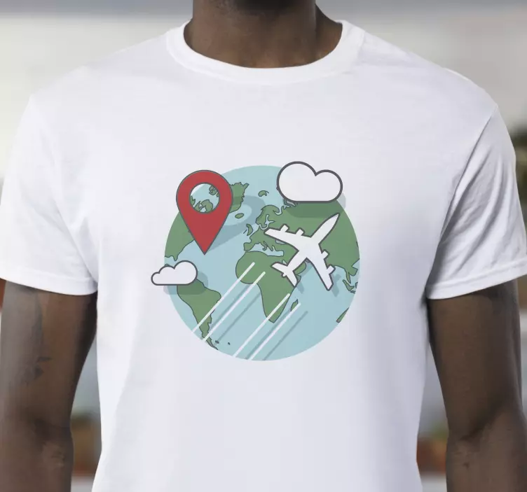 t-shirt personalizada de viagem pelo mundo - TenStickers