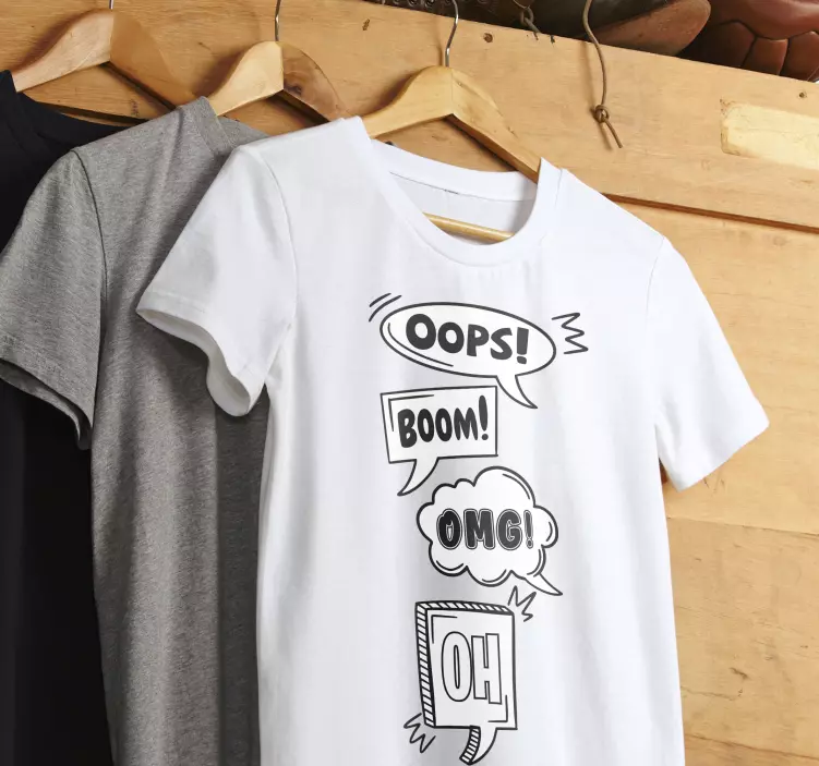 T-shirt personalizada divertida com bolhas de discurso - TenStickers