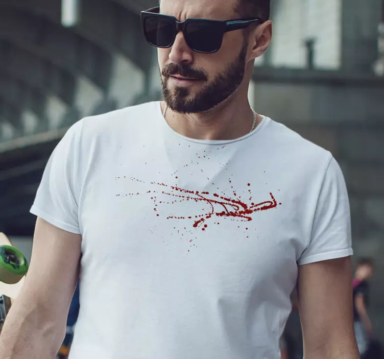 T-shirtde halloween manchada de sangue - TenStickers