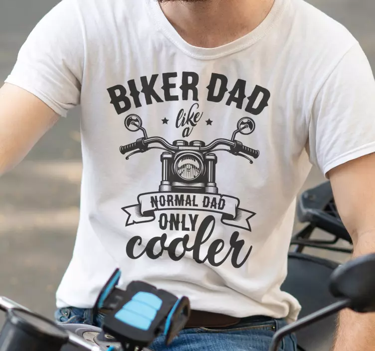 T-shirtdo dia dos pais do pai motociclista - TenStickers