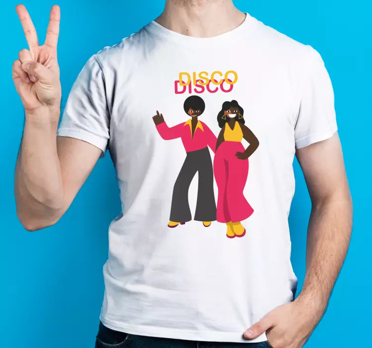 T-shirt dançante dos anos 80 do homem disco - TenStickers