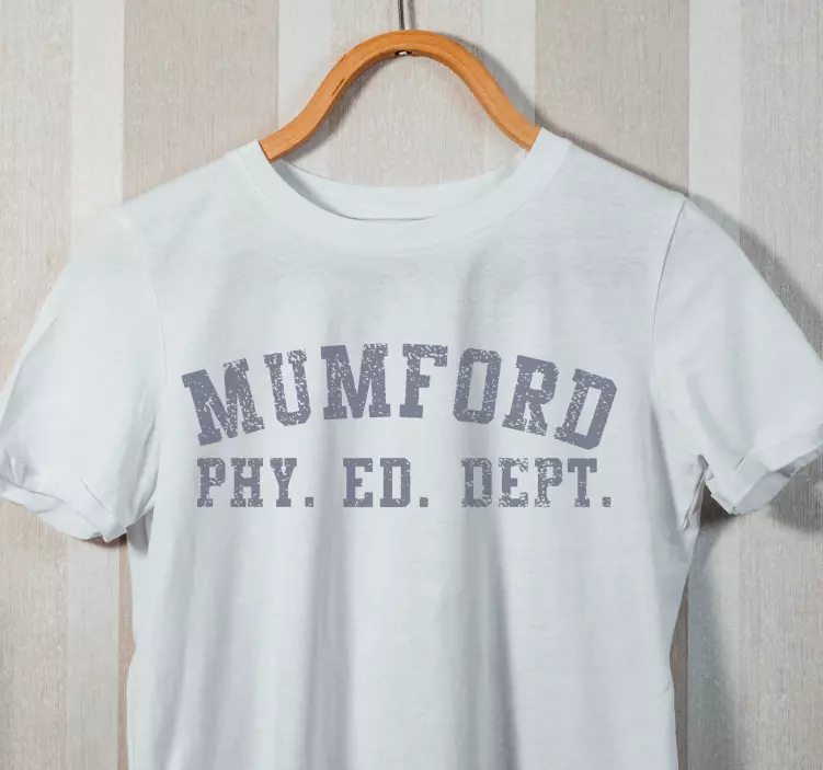 t-shirt personalizada "educação física mumford" - TenStickers