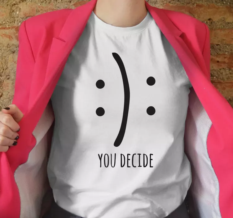 t-shirt personalizada feliz ou triste - TenStickers