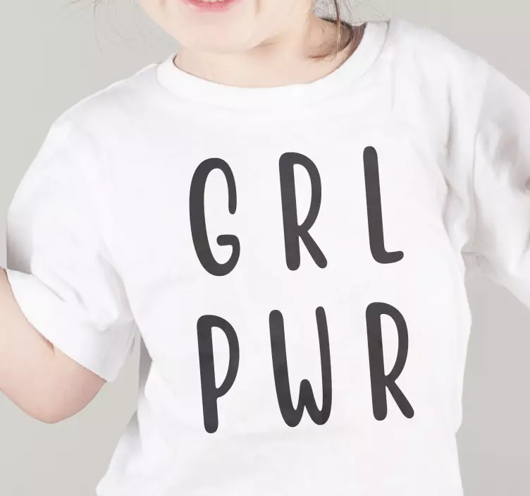 T-shirt girl power kids minimalista - TenStickers