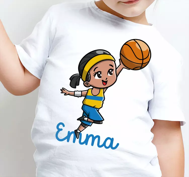 t-shirtsfemininas de jogador de basquete com nome - TenStickers