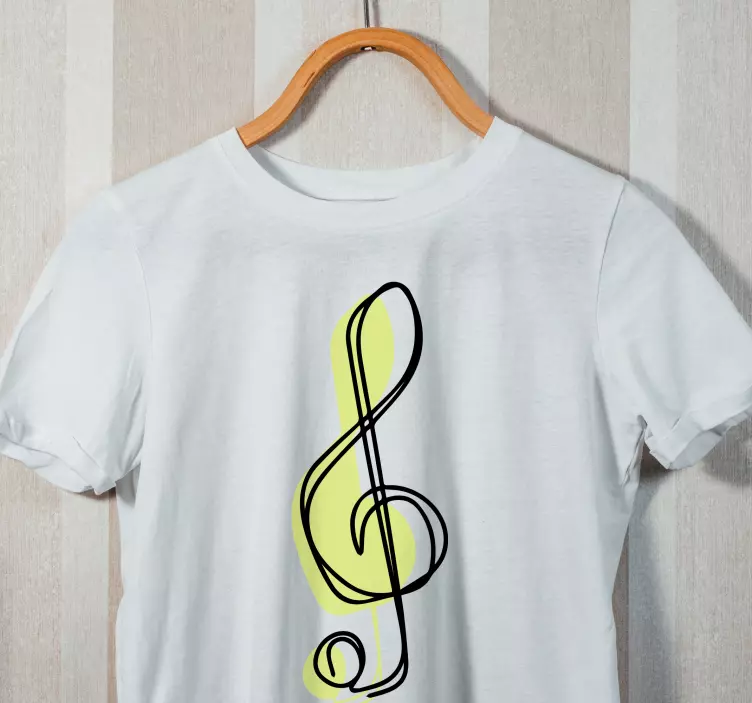 T-shirt personalizada com produtominimalista de notas musicais - TenStickers