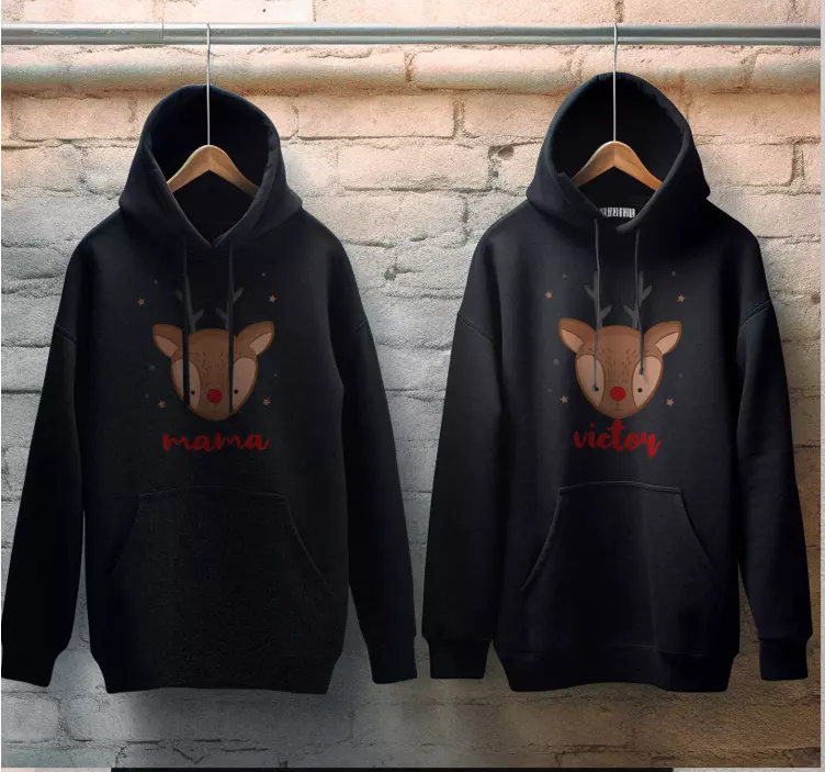 T-shirt natal personalizável Renas de NatalCrie seu próprio Renas - TenStickers