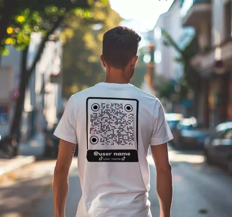 T-shirt código qr do tiktok - TenStickers